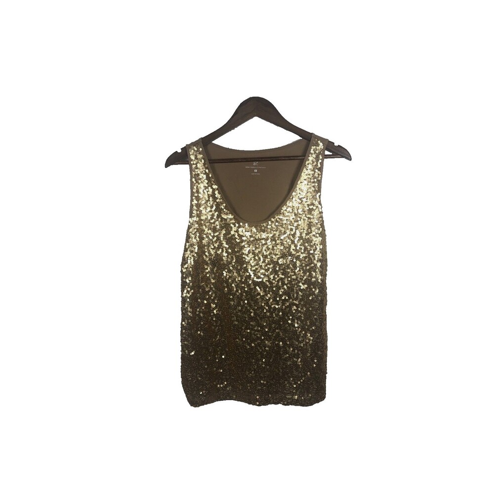 new york and company Fairy sequenced sparkle tank top size medium
